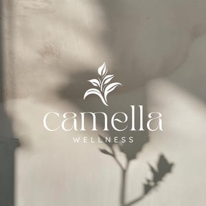 Customisable brand board template for holistic and wellness businesses, editable in Canva.