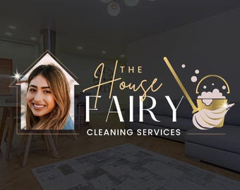 Logotipo de limpieza de casas: Plantilla de Canva para branding moderno (DIY)