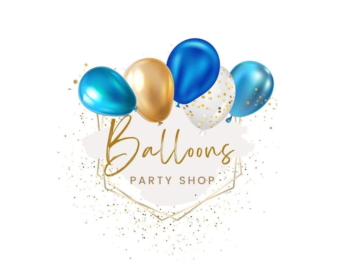 Balloon Logo Design Party Decor Logo Template Event Etsy
