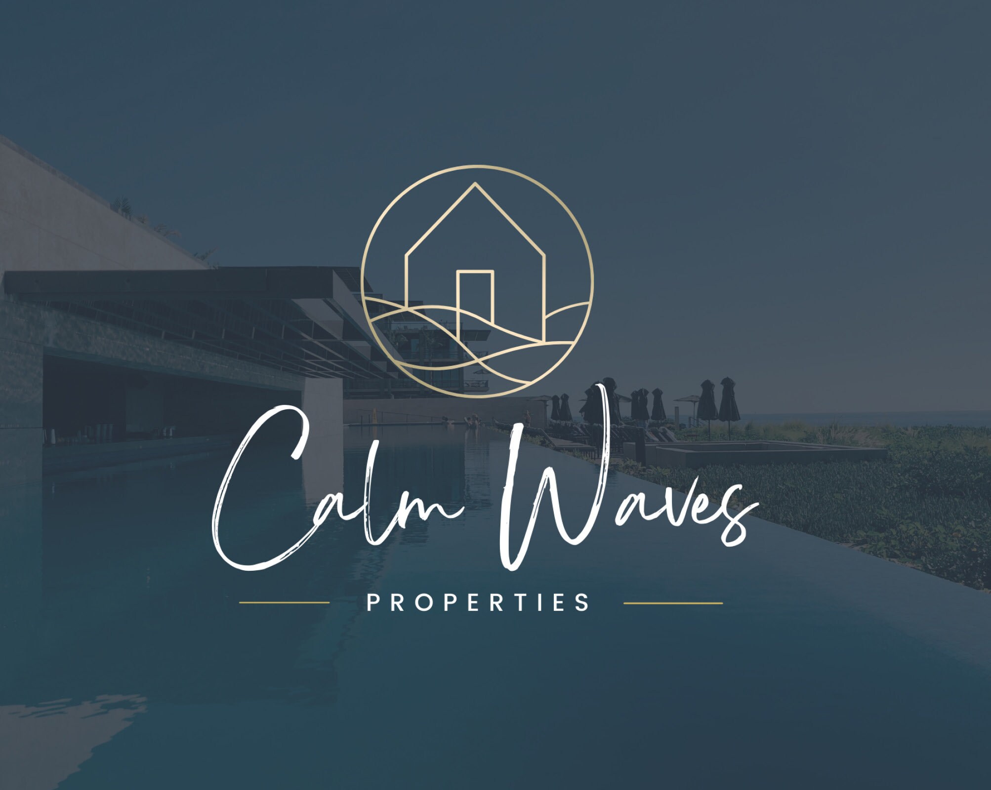 Beach House Logo Vacation House Logo Rentals Logo Design Etsy