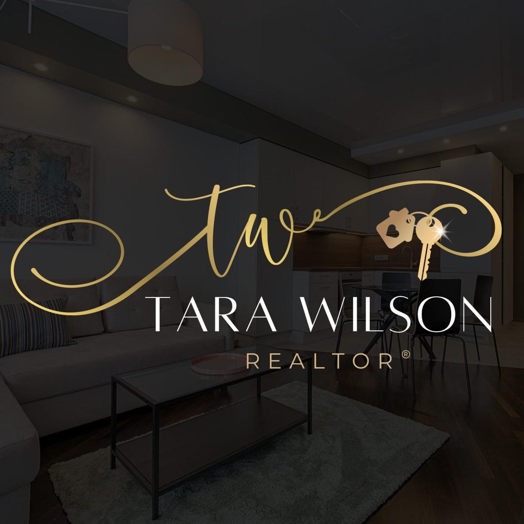 Realtor Logo Design: Gold Key & House, Modern Monogram (canva Template ...
