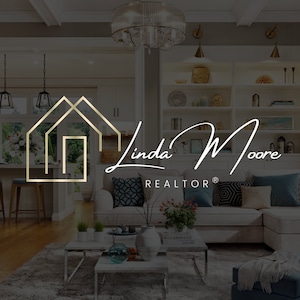 Realtor Logo and Branding Design Template Canva, Real Estate Logo, Realtor Branding, House Logo Design Template, Interior Logo, Editable