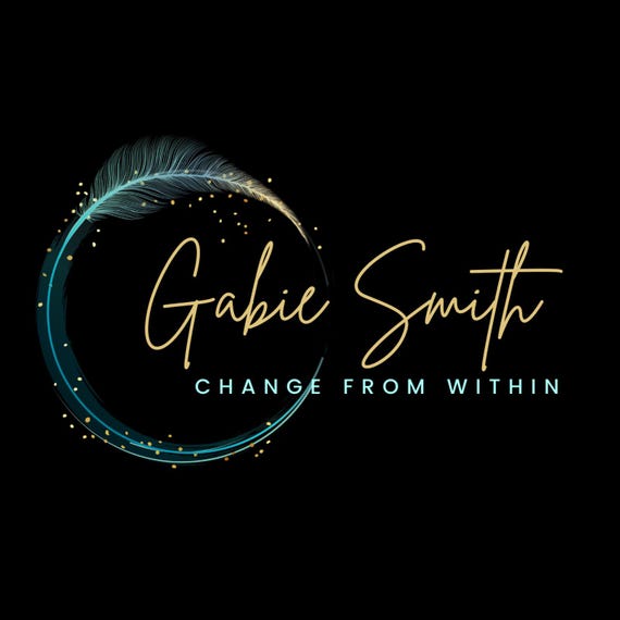 Feather Logo Design: Wellness Brand Template Canva (Editable)