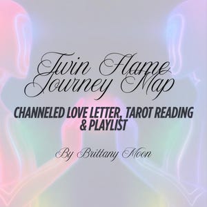Twin Flame Reise Karte - Liebesbrief, Tarot Legung & Playlist | Soulmate spirituelles Geschenk