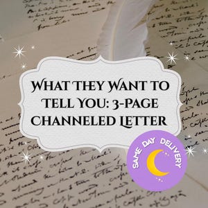 Was sie Dir sagen wollen: 3-Seiten Kanalisierter Buchstabe