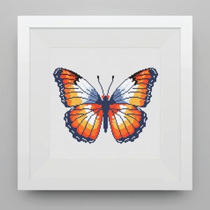 Great Orange Tip Butterfly, Cross Stitch Pattern