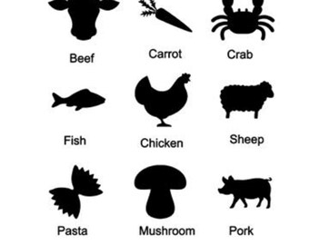 Meal choice stickers, Wedding Meal decals , small size stickers
