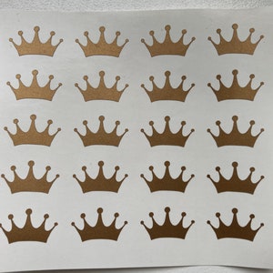 Set of 20 Crown Decals, Crown Vinyl Stickers