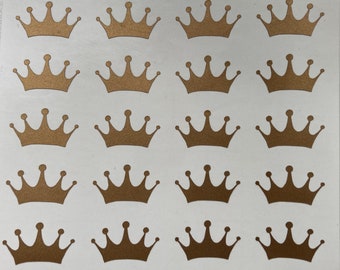 Set of 20 Crown Vinyl Decals – Crown Stickers for Crafts, Cups, Cars & DIY Projects