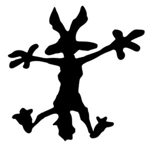Wile E Coyote Splash, splash Car, ouch Car sticker, coyote decal,  funny bumper decal, Vinyl Decal For Car Auto Truck