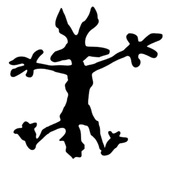 Wile E Coyote Splat, coyote decal,  funny bumper decal, Vinyl Decal For Car Auto Truck