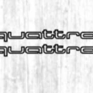 Set of 2 Audi Quattro Replica Sport Vinyl Decals - Stickers for Car Doors and Windows