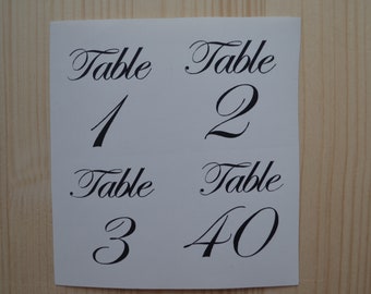 Table Number Vinyl Decal, Wine Bottle number sticker, Wedding seating, Wedding Table Number Decal,