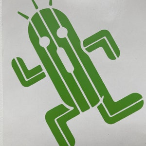Adesivo decalcomania in vinile Cactuar, Cactuar Anime Running Cactus