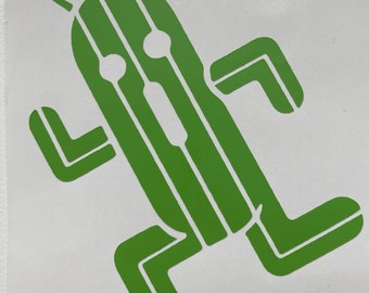 Adesivo decalque de vinil Cactuar, Cactuar Anime Running Cactus