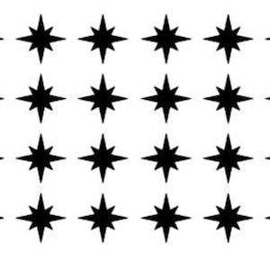 Set of 15 Star Stickers Decals , Vinyl Decal