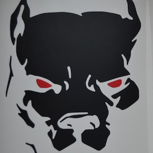 Pitbull Decal, Pitbull Dog, Pitbull Head, Decal per carta, Decalcomanie per cani, Pitbull