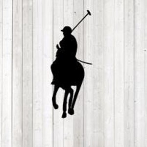 Set of 6 Polo player decal, polo player decorations, polo horse decal stickers