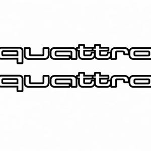 Conjunto de 2 adesivos de vinil Audi Quattro Replica Sport - Adesivos para portas e janelas de carros