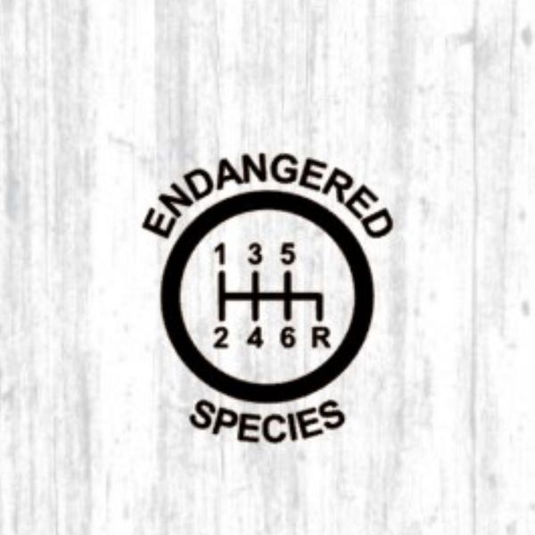6 Speed Endangered Species Gear Shift Decal - 6 Speed Diagram - Manual Shift Car Stick Shift Manual transmission Car Decal Truck Decal