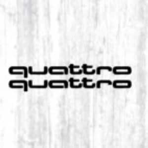Set of 2 Audi Quattro Replica Sport Vinyl Decals - Stickers for Car Doors and Windows