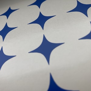 Set of 15 Star Stickers Decals , Vinyl Decal
