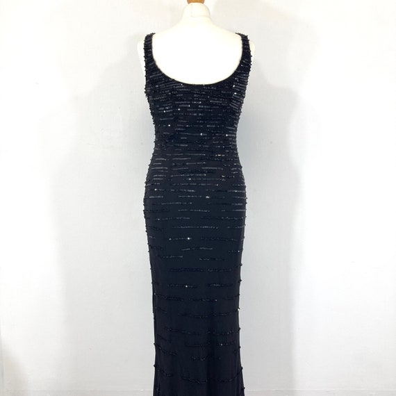 Sequinned Maxi Dress / Frank Usher / Black / Sequ… - image 2