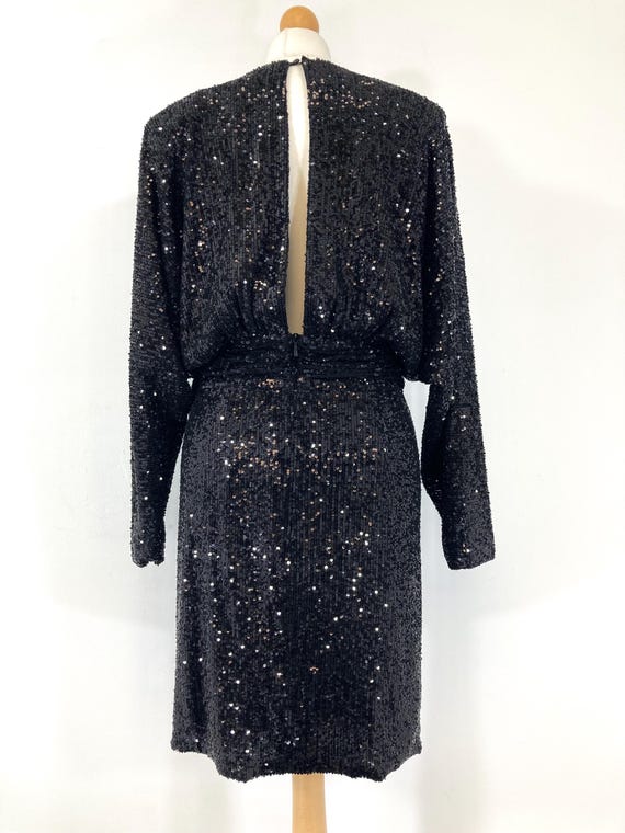 massimo dutti sequin dress Massimo Dutti Sequin Confetti Dress 10 Eu38 Us6 Black Sparky REF 6653 /623 BNWT