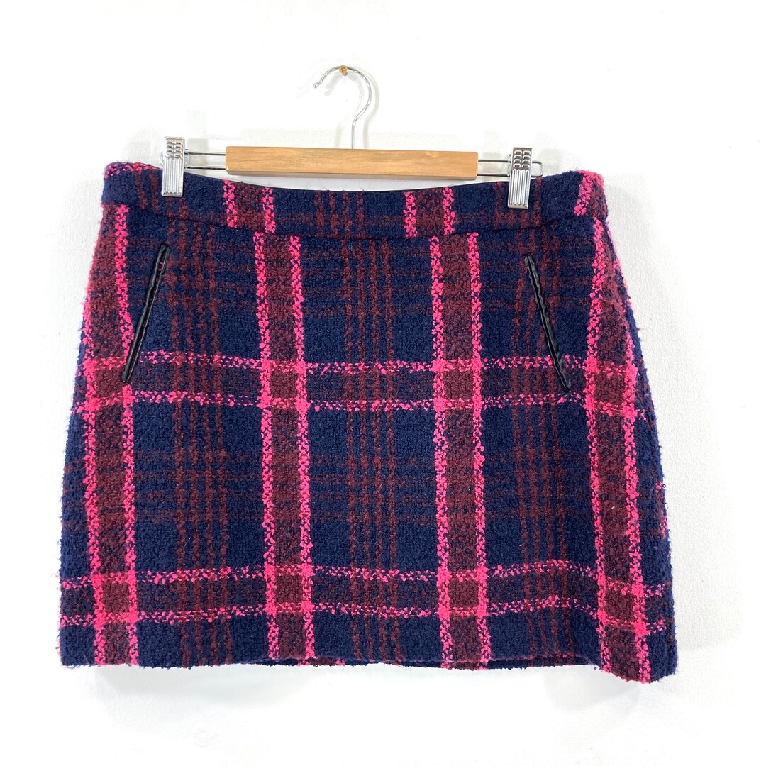 Jupe Oasis Femme Taille 12 - À Carreaux Multicolore, Ligne A, Doublée