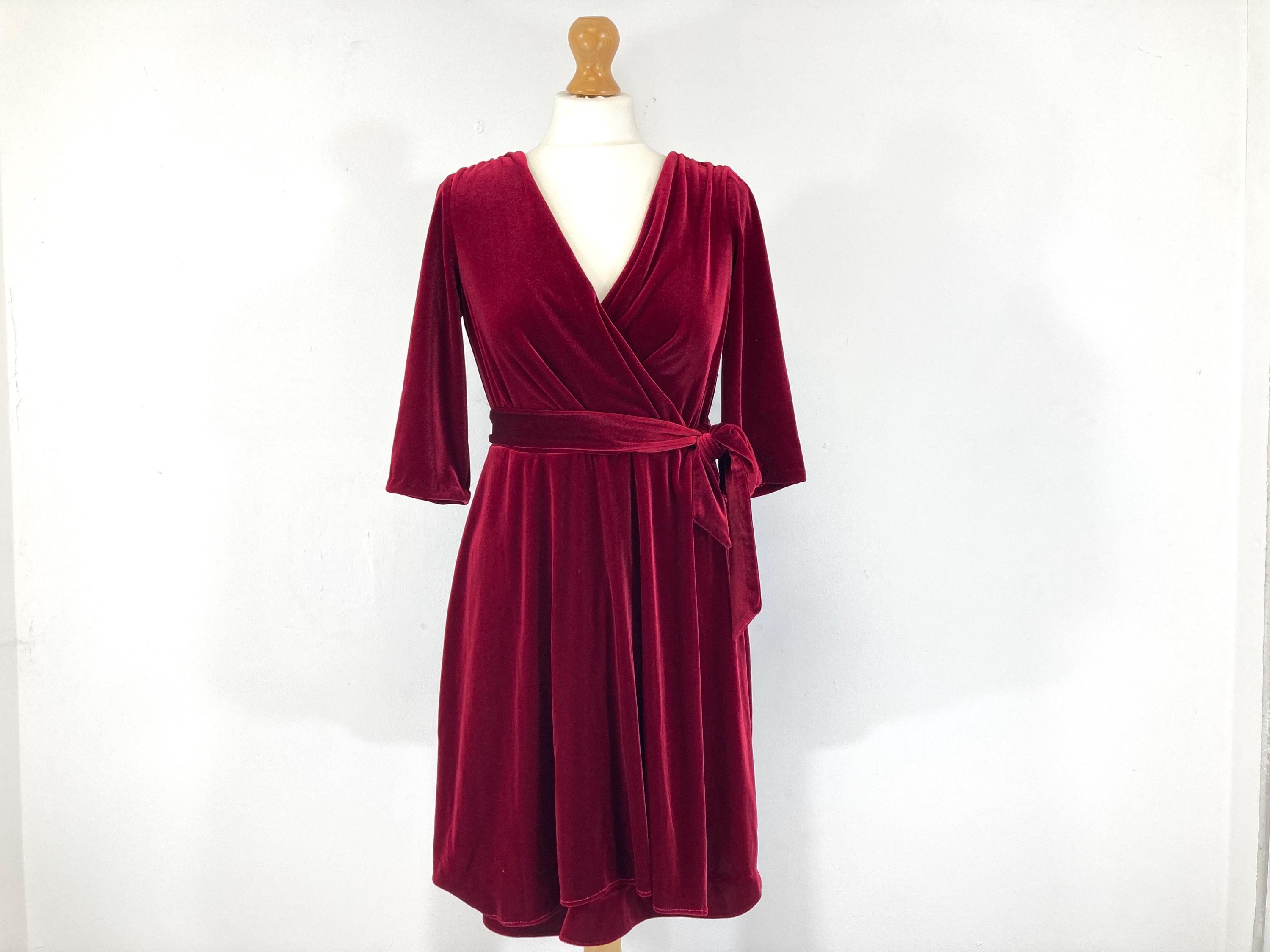 poshmark burgundy dress Torrid Maroon Dress 3/4 Sleeves 3X – Curvy Thrift Co main image 0