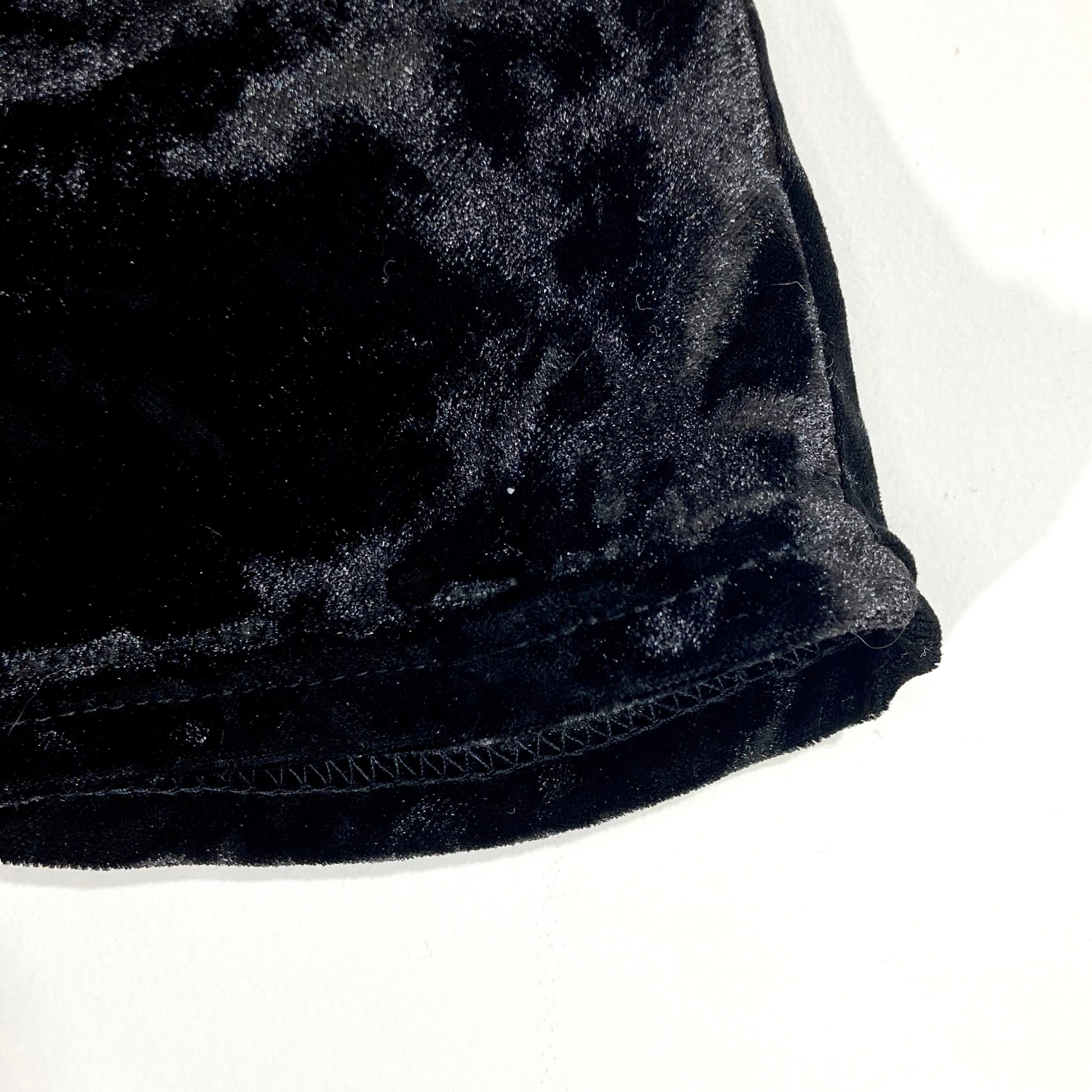 Crushed Velvet Skater Skirt / Topshop / Black / Mini Skirt / Circle Skirt / Modern  Vintage / Uk 10 / EUR 38 