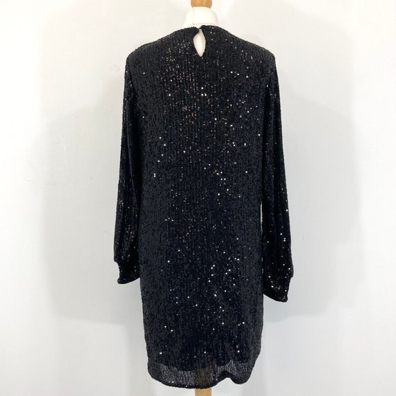 roman black sequin dress Sequinned Dress / Roman / Black / Sequins / Modern Vintage / Size UK 6