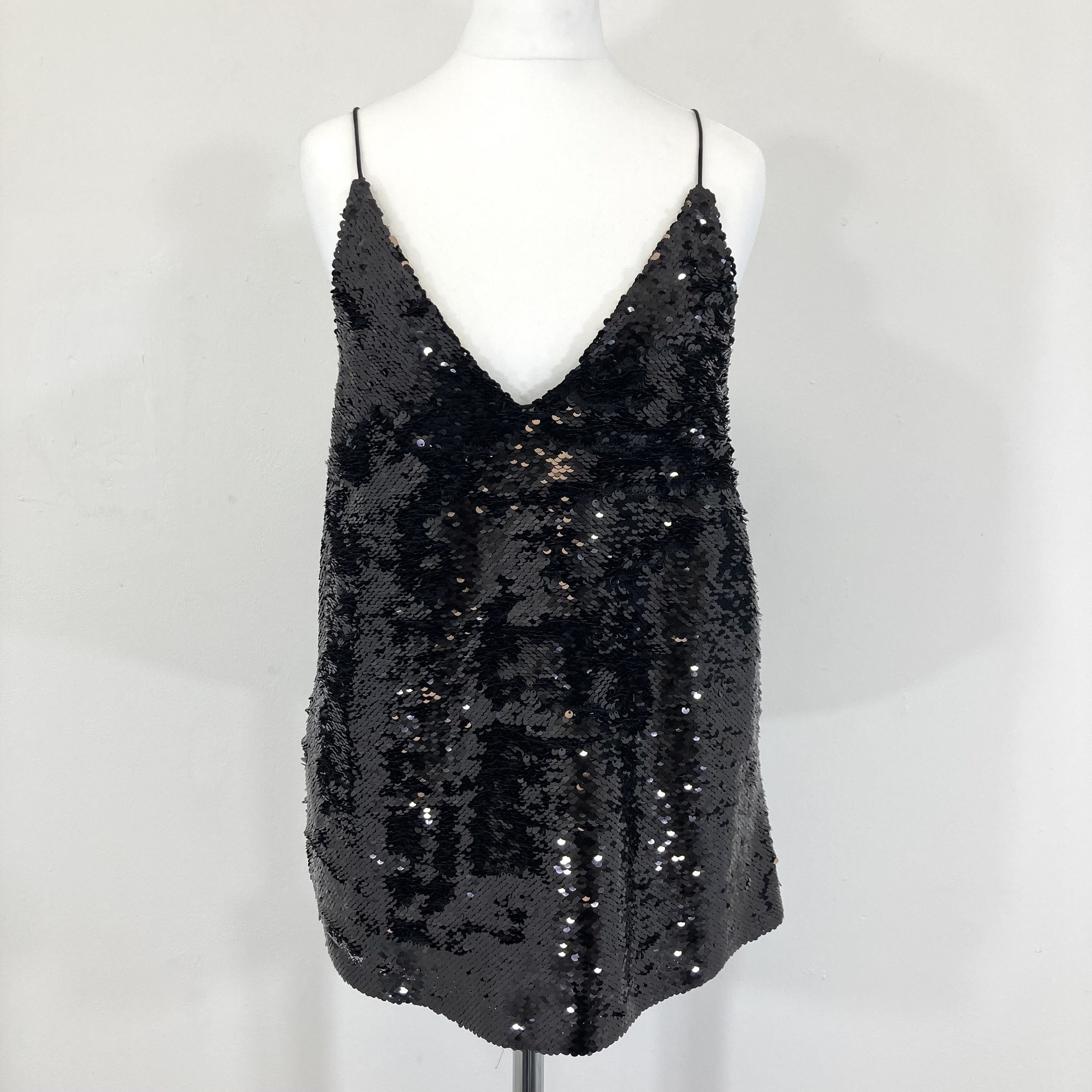 Robe Nic+Zoe Noire Pailletée – Encolure Creuse – Taille 14 – Neuf Avec étiquettes