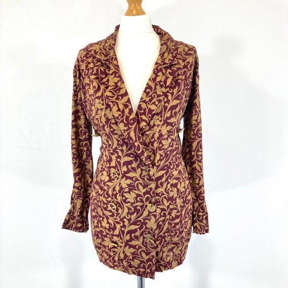 Vintage Abstract Pattern Blouse / West and Webb /… - image 1