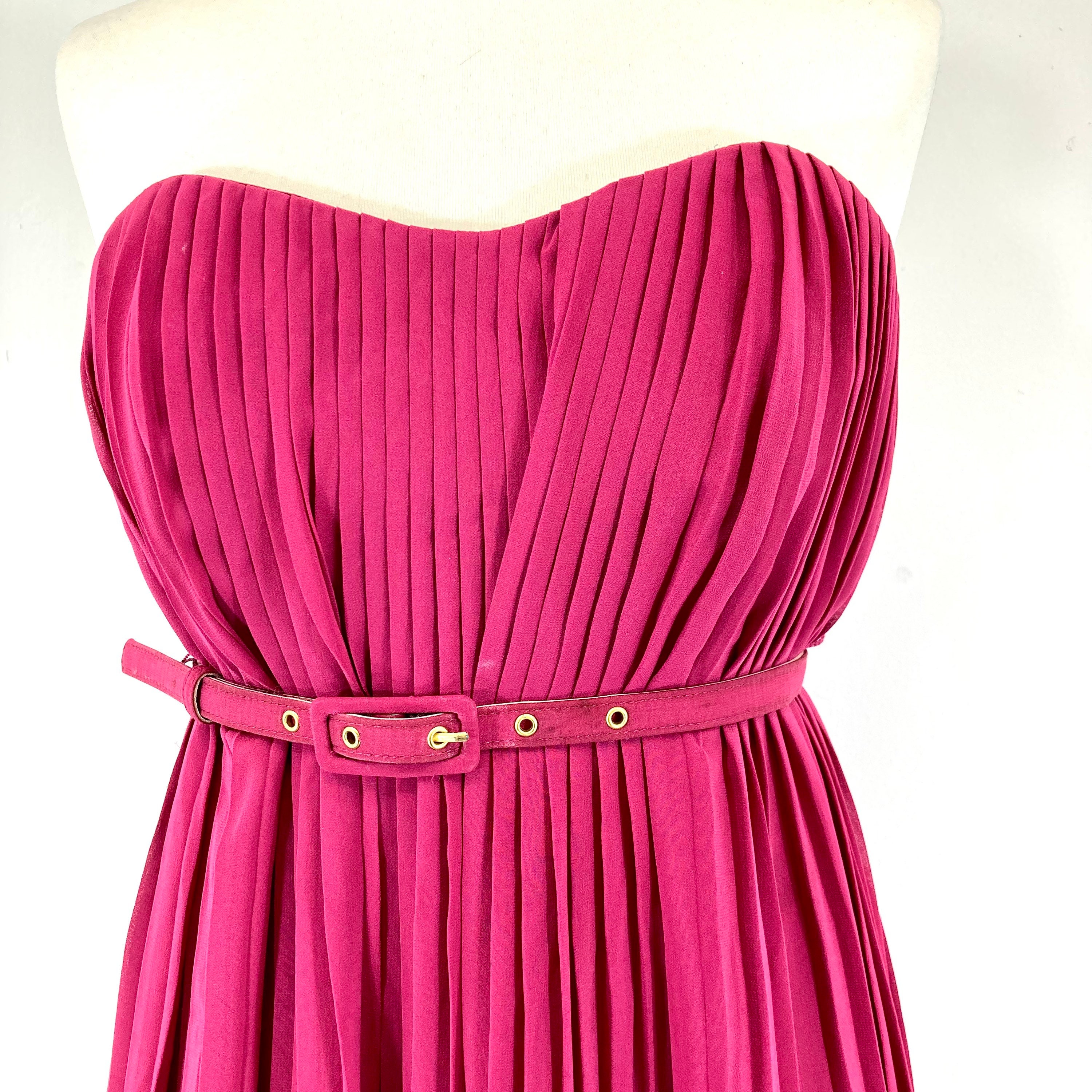 Strapless Dress / French Connection / Pink / Pleated / Angel / Modern Vintage / Size 12 / EU 40 Strapless Dress / French Connection / Pink / Pleated / Angel / Modern Vintage / Size 12 / EU 40