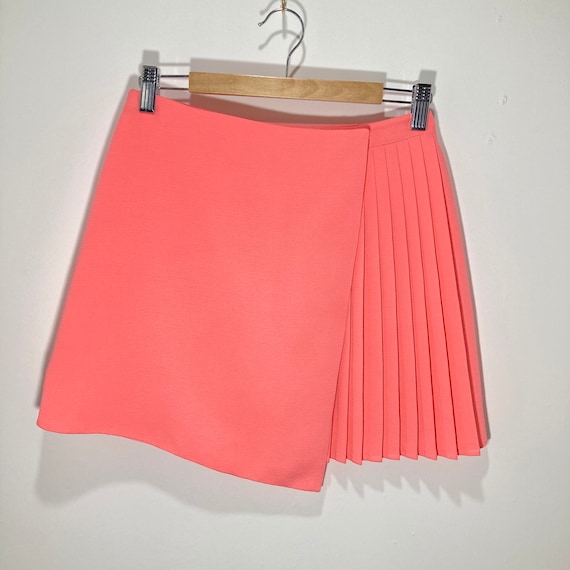 Asymmetric Wrap Mini Skirt / Topshop / Peach / Pink / Wrap / - Etsy Israel