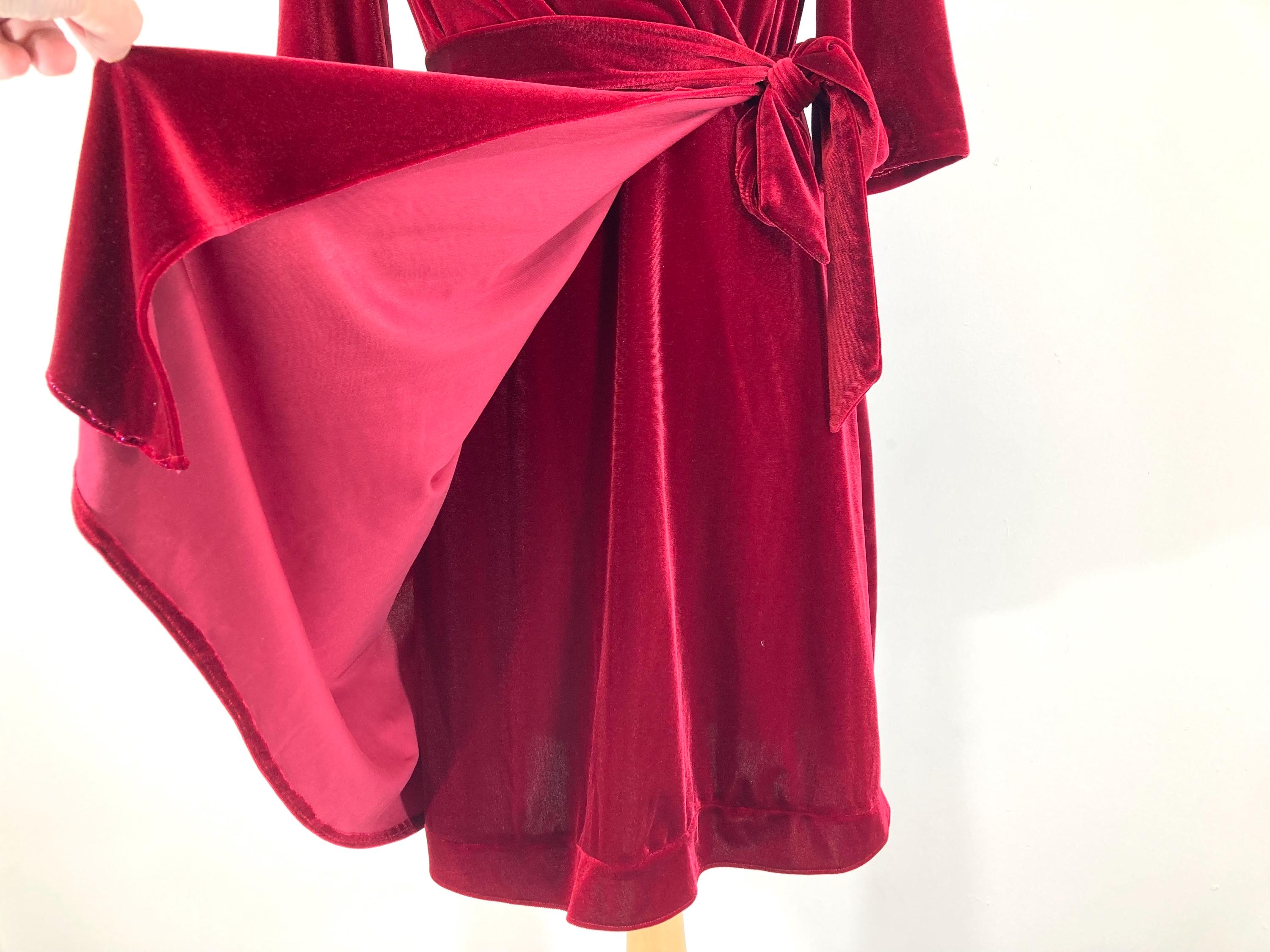dkny red velvet dress DKNY Burgundy Velvet Midi Dress
