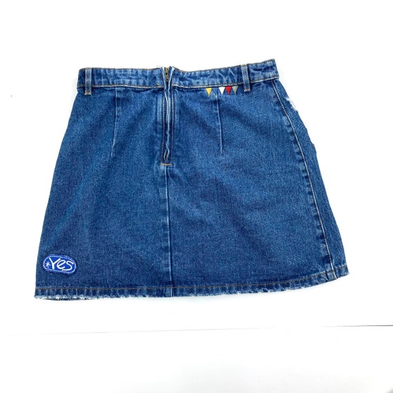 Geborduurde Denim Rok Zara Trafaluc Indigo Blauw Mini Rok Modern Vintage Maat Small Etsy Belgie