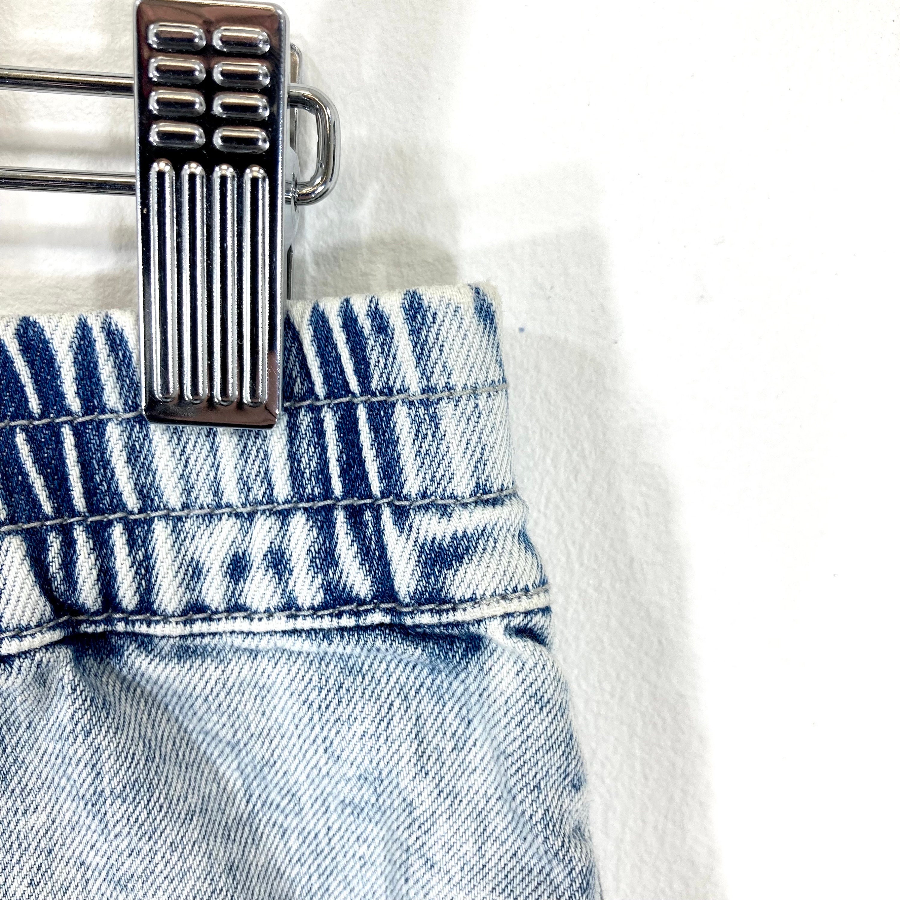 Denim Running Shorts / / Blue / White / Jeans / Hot Pants