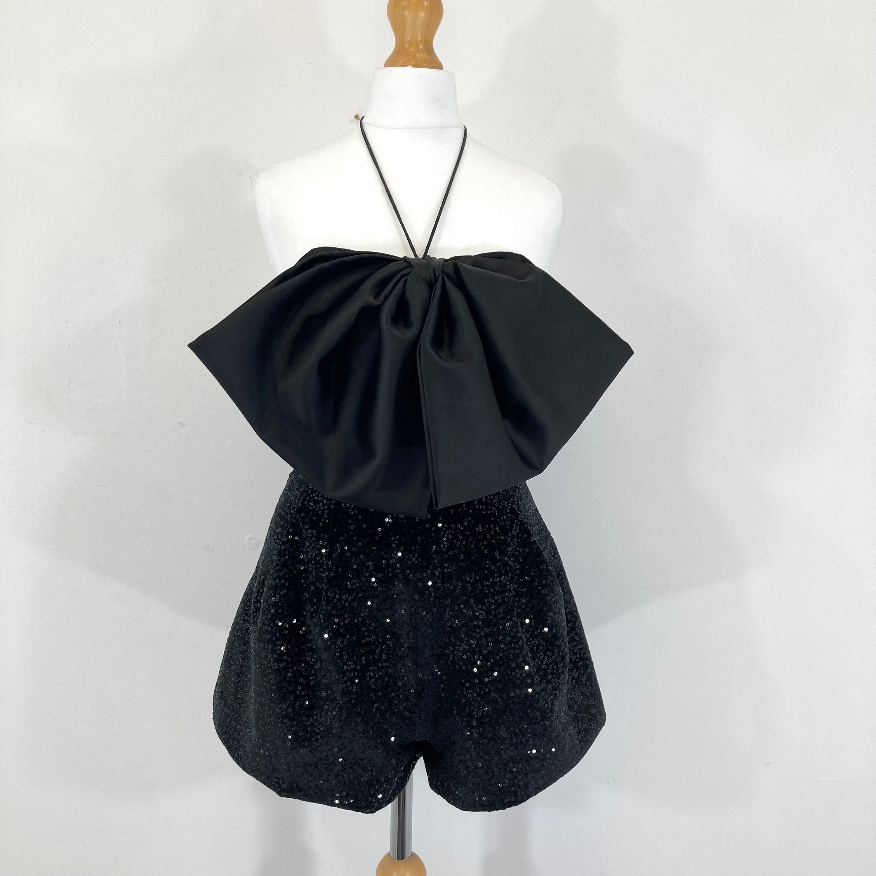 Tute Tuta Corta Pois Zara ZARA SHORT POLKA DOT JUMPSUIT BLACK SIZE XS ,S  0787/023