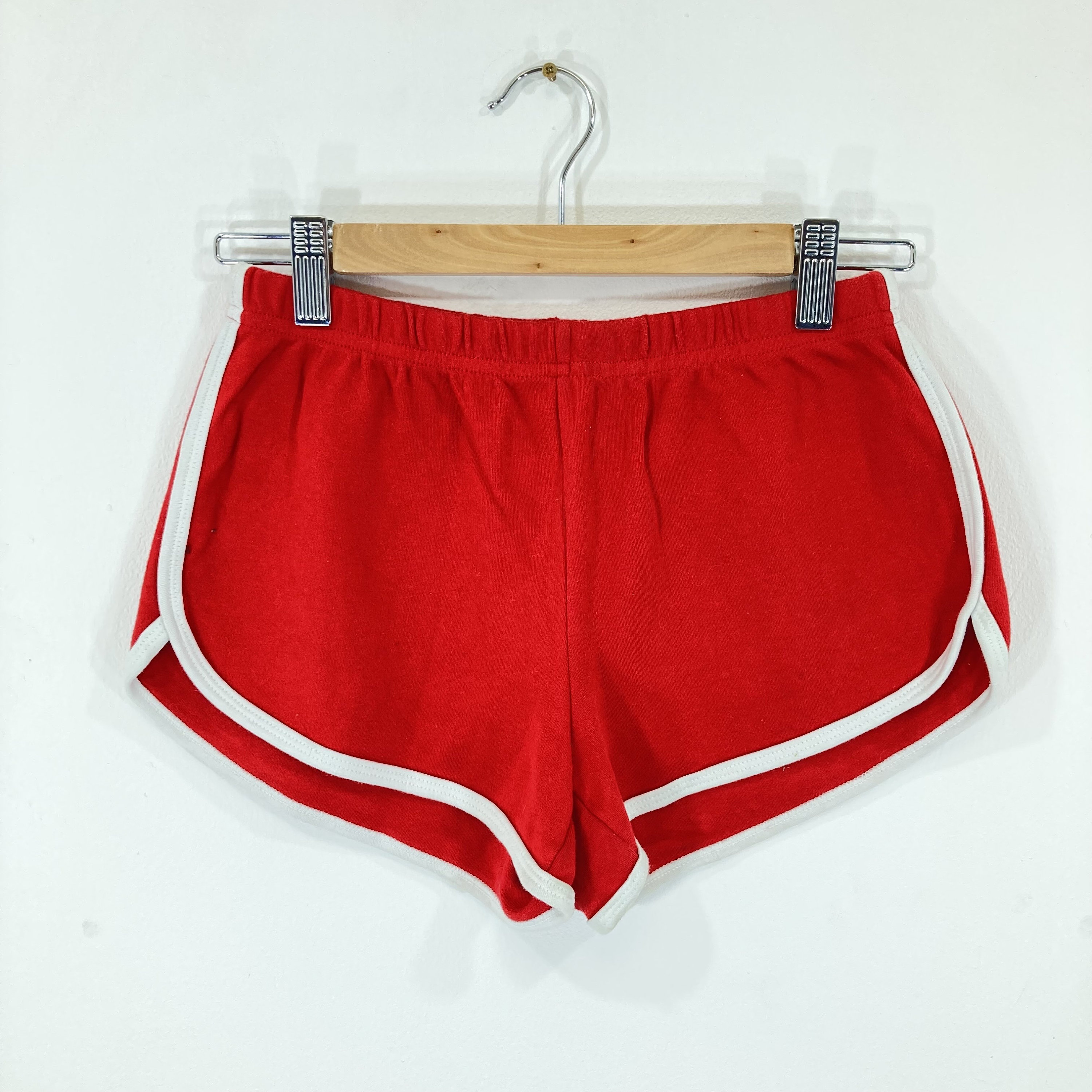 Silky Red 70s Style Disco Hot Pants Shorts WHITE -  Israel