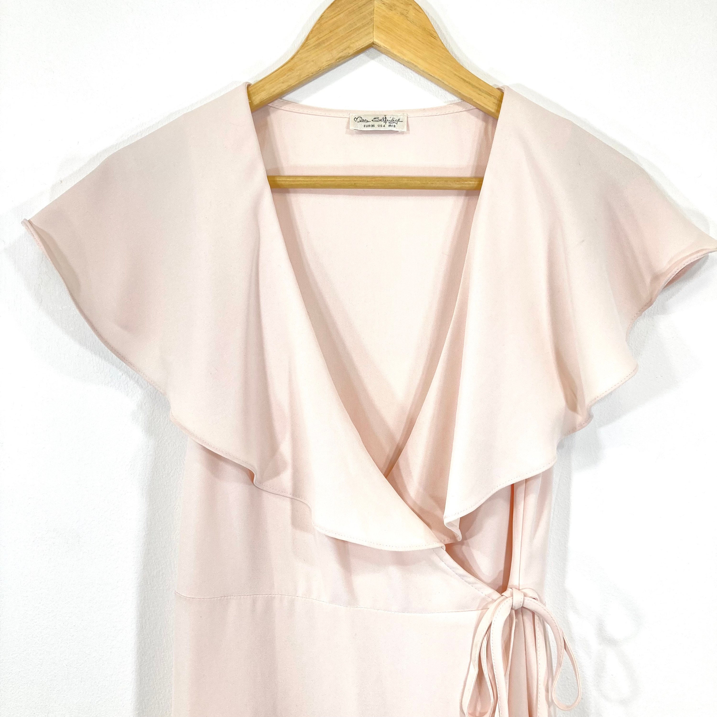 miss selfridge pink wrap dress Designer Clothes, Shoes & Bags for Women