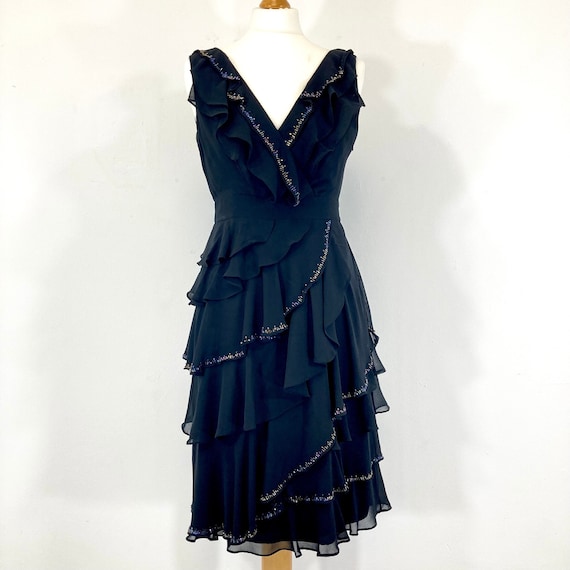 Bead Embellished Dress Monsoon Black Beaded Iridescent