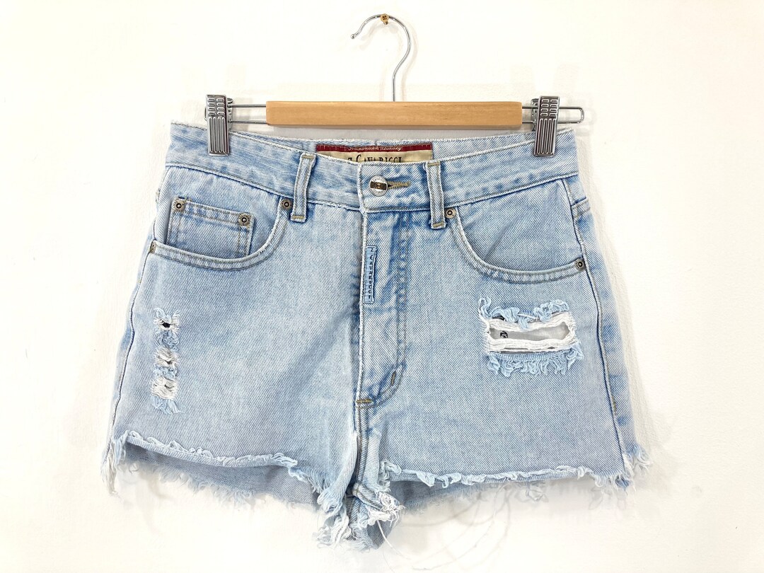 【NONCODE】Paet Vintage Washing Jacket + Washing Shorts Set Vintage Stone Wash Denim Shorts / Z Cavaricci / Blue / White