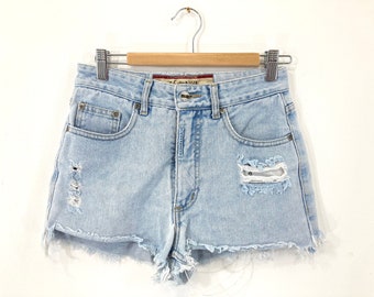 【in a row】Saint Washing Short Denim Down For It Mid-Rise Cutoff Denim Shorts | Windsor