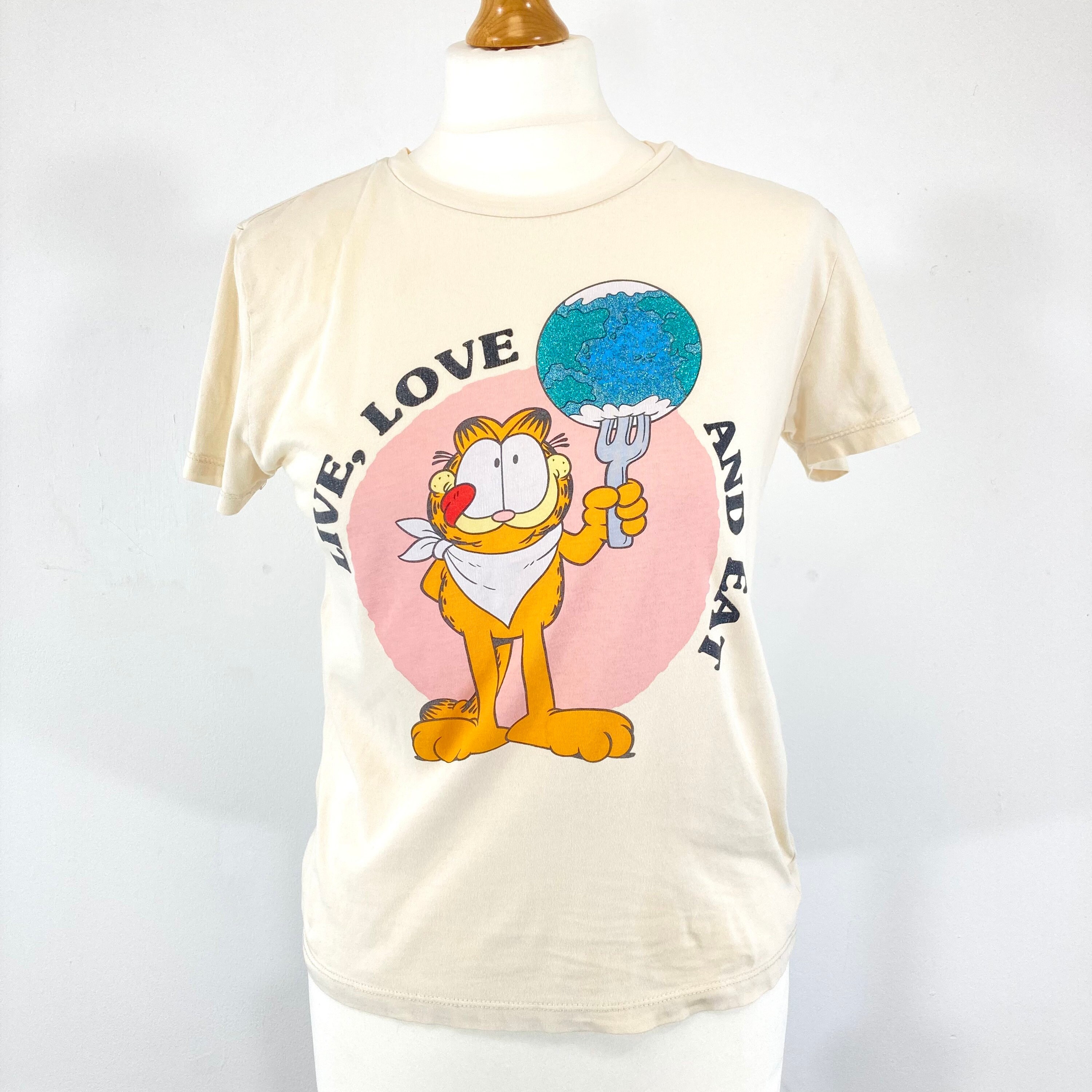 Garfield T-shirt / Garfield and Odie / Tshirt / off White / - Etsy