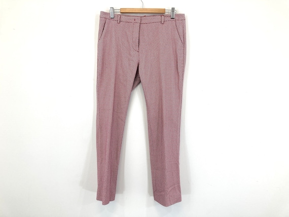 Weekend Max Mara, Cropped Trousers / Weekend Max Mara / Red / White / Modern Vintage / UK 10