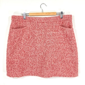 Pink wool Mini Skirt / George / Pink / White / Tweed / Modern Vintage / 80s Inspired / Modern Vintage / Uk 16 / EUR 44