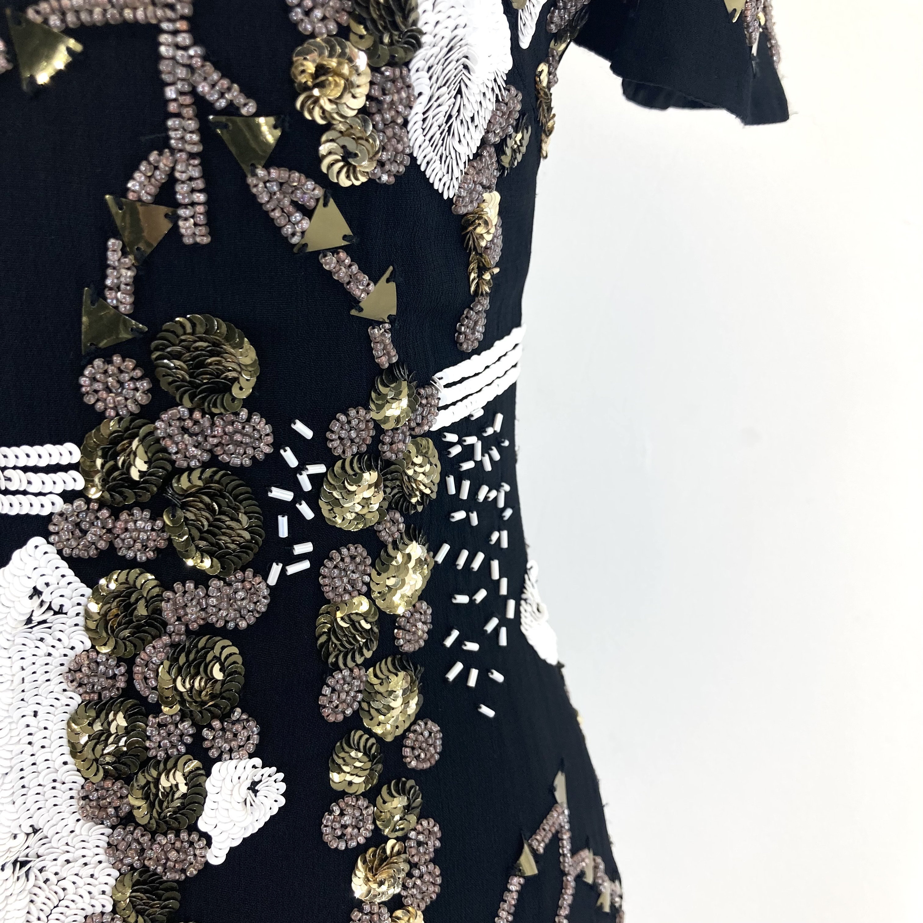 slim fit dress slacks Noir Gold Velvet & Sequin Gown 14 / Noir Gold