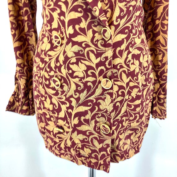 Vintage Abstract Pattern Blouse / West and Webb /… - image 9